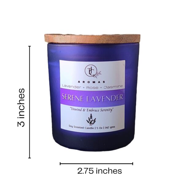 Serene Lavender Candle Jar Dimension