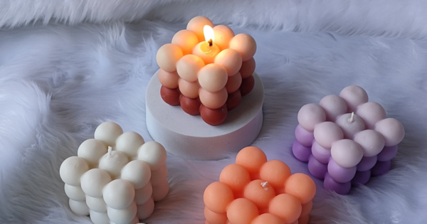 bubble Candles burning