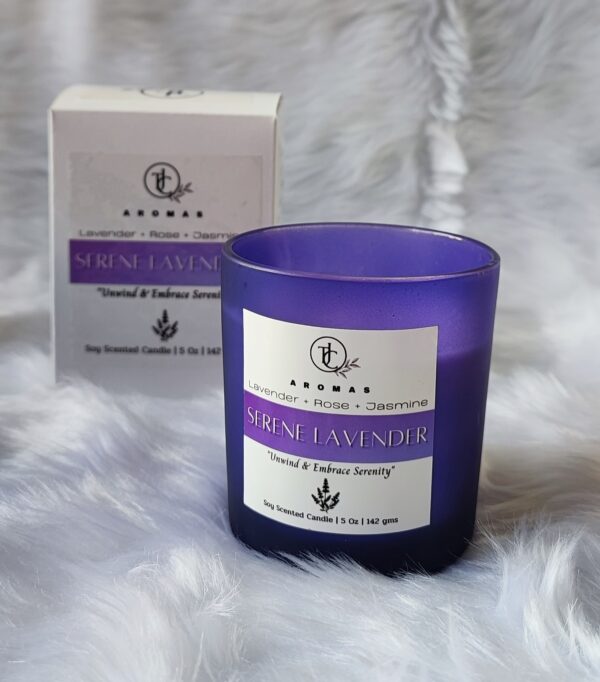 Serene Lavender Purple Jar Candle