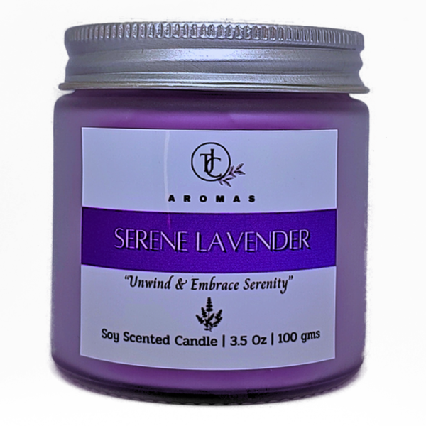 lavender candle white bg