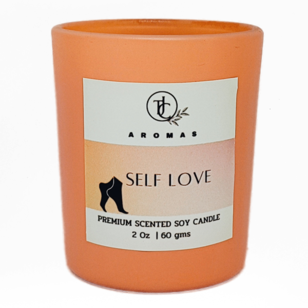 votive glass candle self love